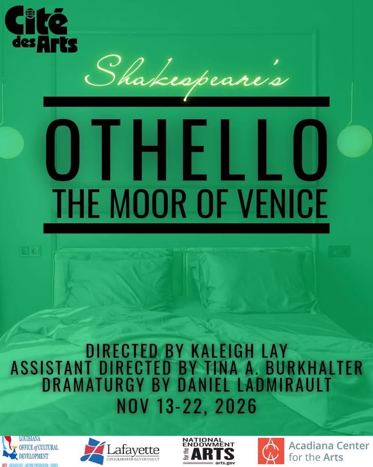 Poster for Shakespeare’s Othello, the Moor of Venice at Cité des Arts, directed by Kaleigh Lay